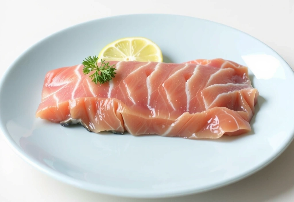 Filet z tuńczyka na talerzu